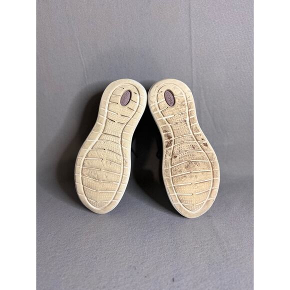 Crocs LiteRide Sneakers Women’s Size 10 Black with lilac detail. Polka dot laces - Picture 7 of 9